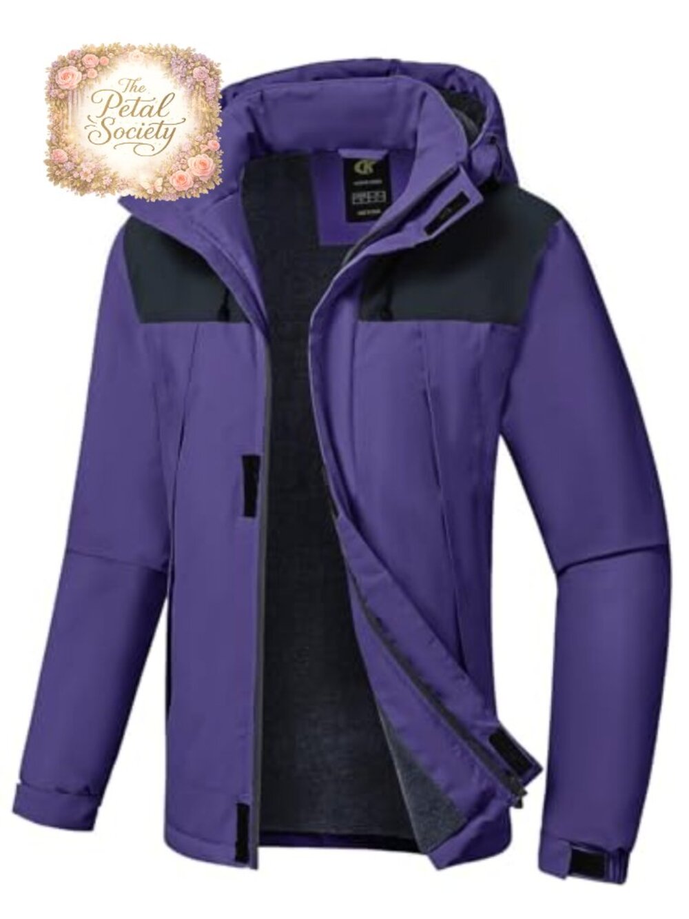 Women's Skiing Snowboard Fleece Hooded Jacket Wind Water Resistant Coat